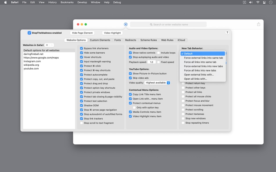 #2. StopTheMadness (macOS) Podle: Jeff Johnson