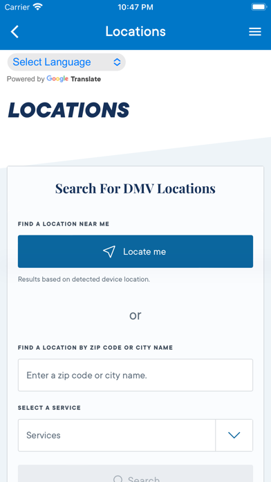 CA DMV Screenshot