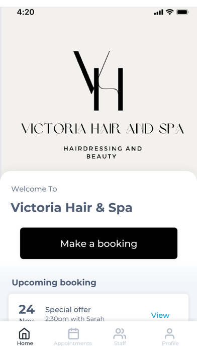 Victoria Hair & Spa Screenshot