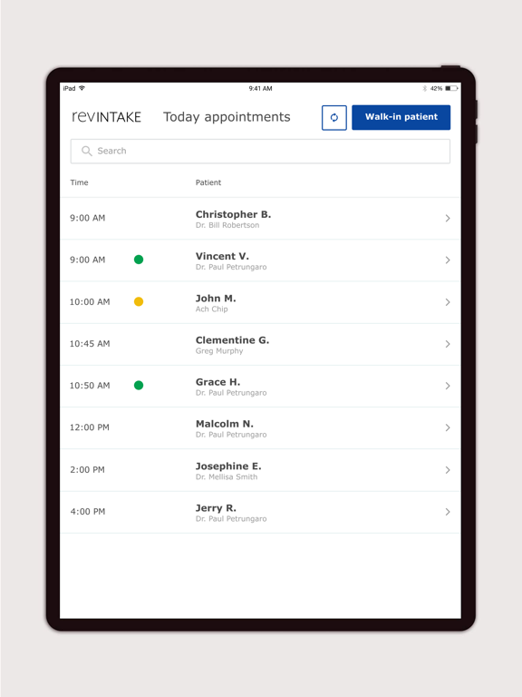 revINTAKE for Walmart iPad screenshot 1 - Medical app