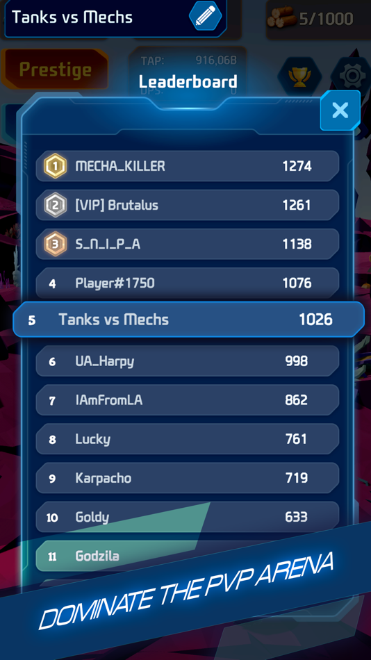 #4. Tank vs Mechs: Idle Clicker 23 (iOS) 来自: Bohdan Savchenko