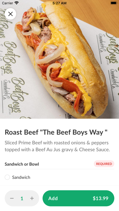 Beef Boys Sandwich Company Screenshot