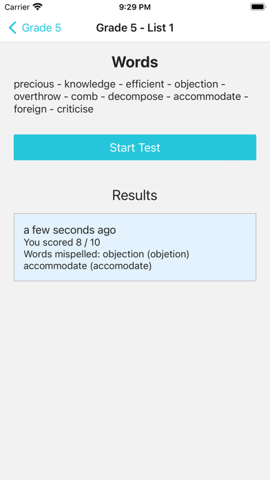 Australian Spelling Screenshot