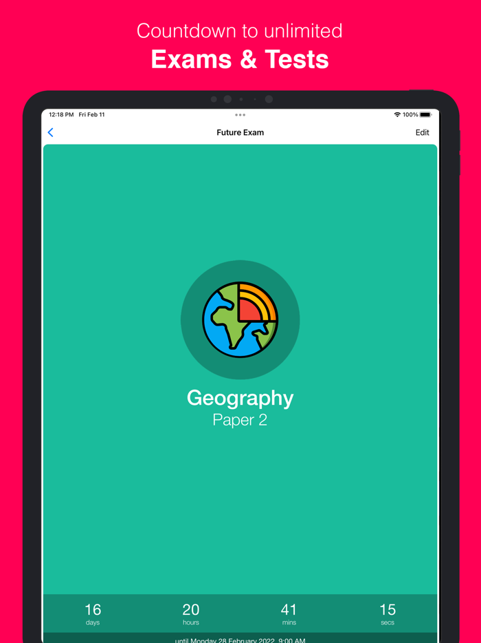 Exam Countdown - School and Uni
