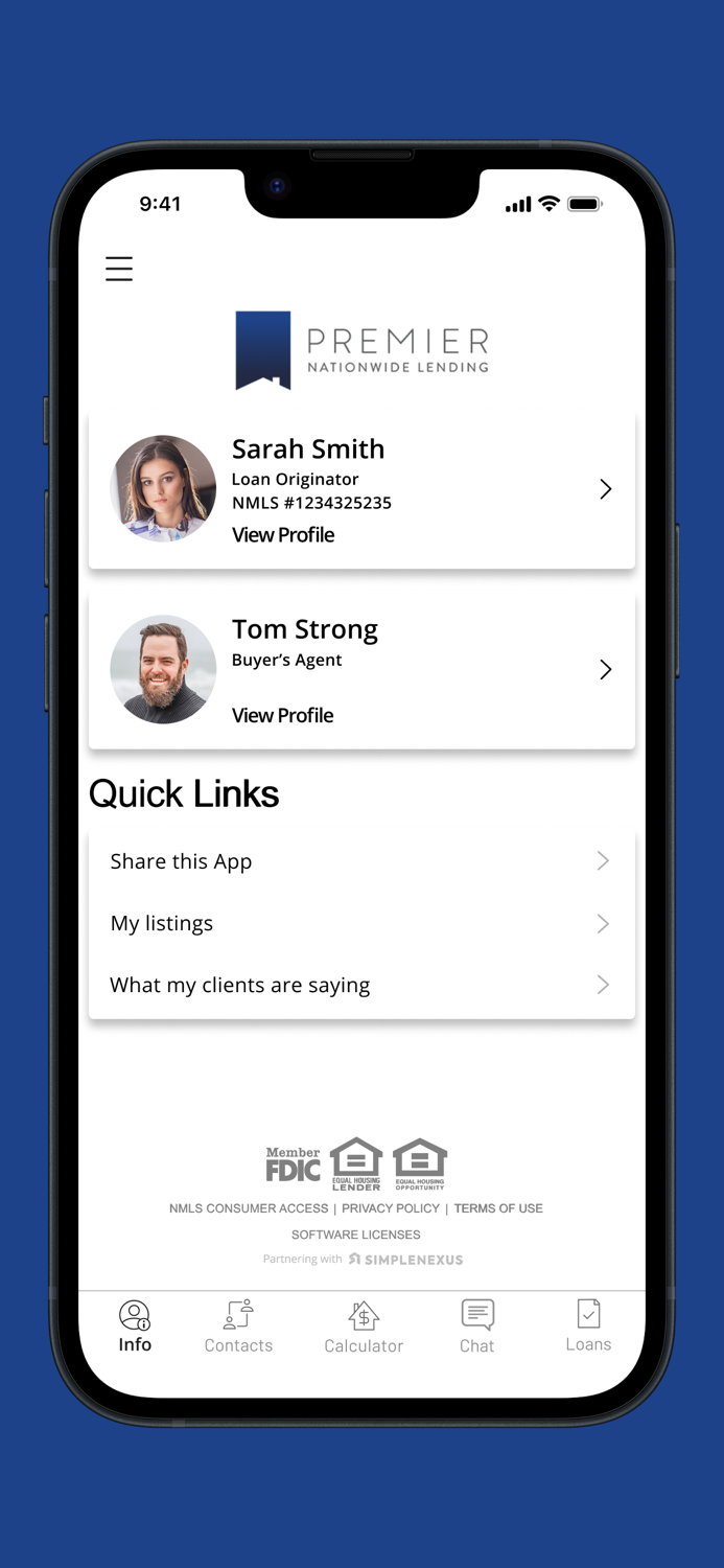 Premier Nationwide Lending App