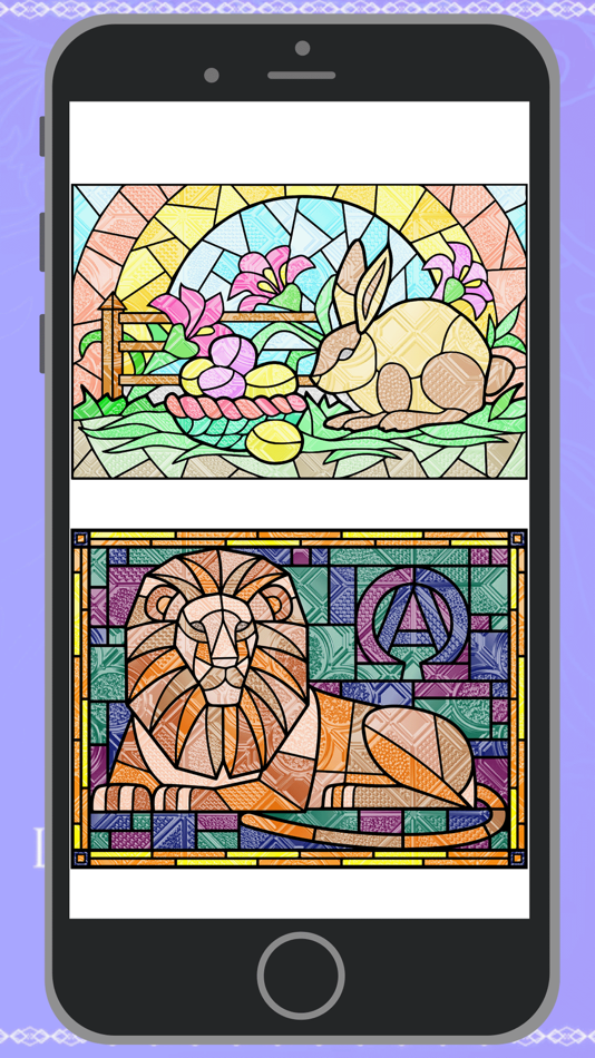 #3. Stained Glass Paint by Number (iOS) By: Aysha Sehar