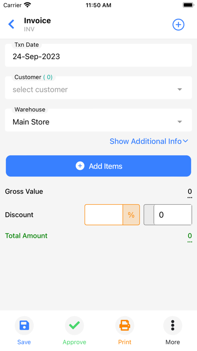 Enfinity ERP Screenshot