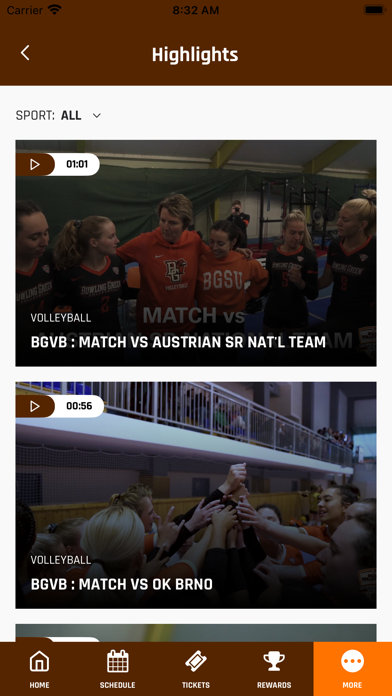 BGSU Athletics Screenshot