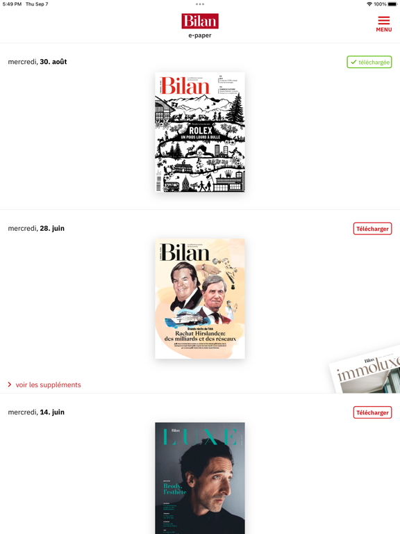 Screenshot #4 pour Bilan, le magazine