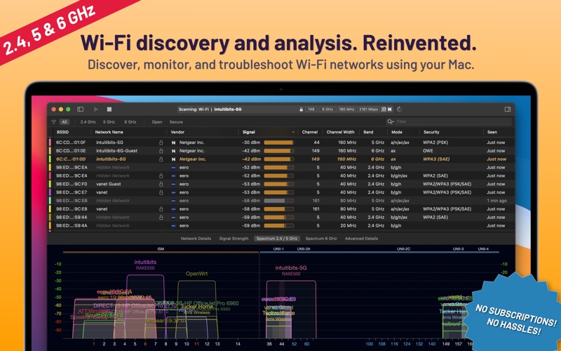 Screenshot #1 for WiFi Explorer: Scanner