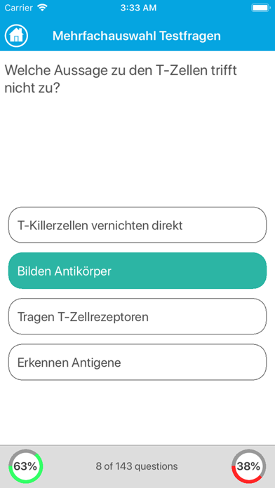 Immunsystem Quiz Screenshot