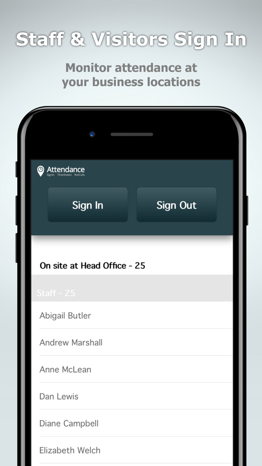 #1. Attendance and Time Sheets (iOS) By: Leighs Computing