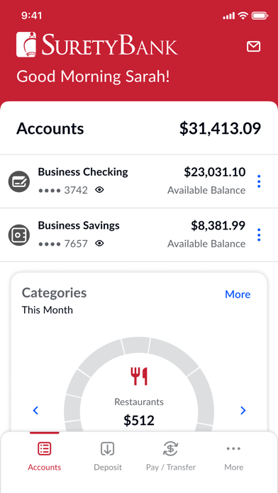 Surety Bank Mobile Screenshot