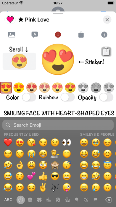 ピンクの愛 • Emoji and stickersのおすすめ画像9