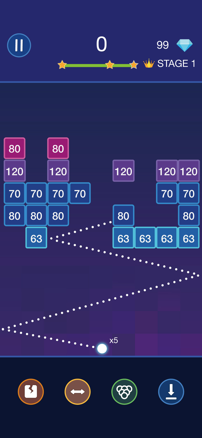 Bricks Breaker - Glow Balls