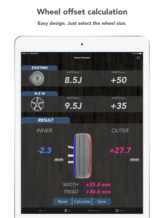 Screenshot #4 pour Tire Calculator (Offset&Speed)