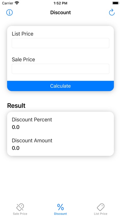 Discount Calculator - Percent