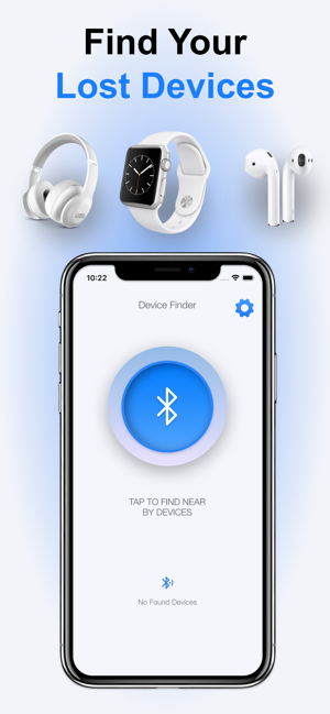 Bluetooth Finder – snímek obrazovky skeneru BLE