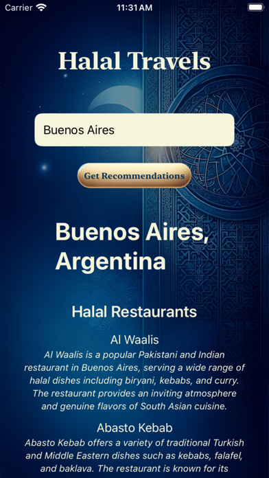 Halal Travels Screenshot