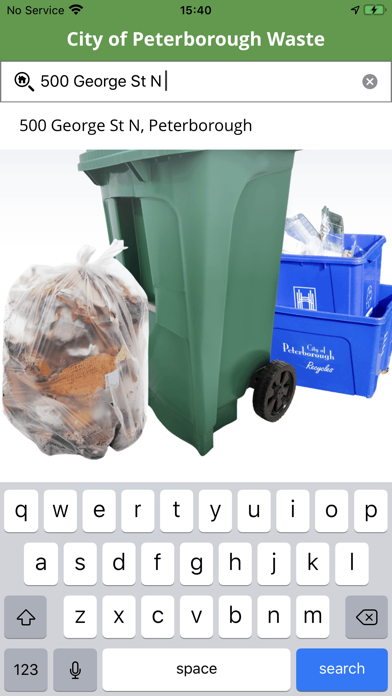 City of Peterborough Waste Screenshot