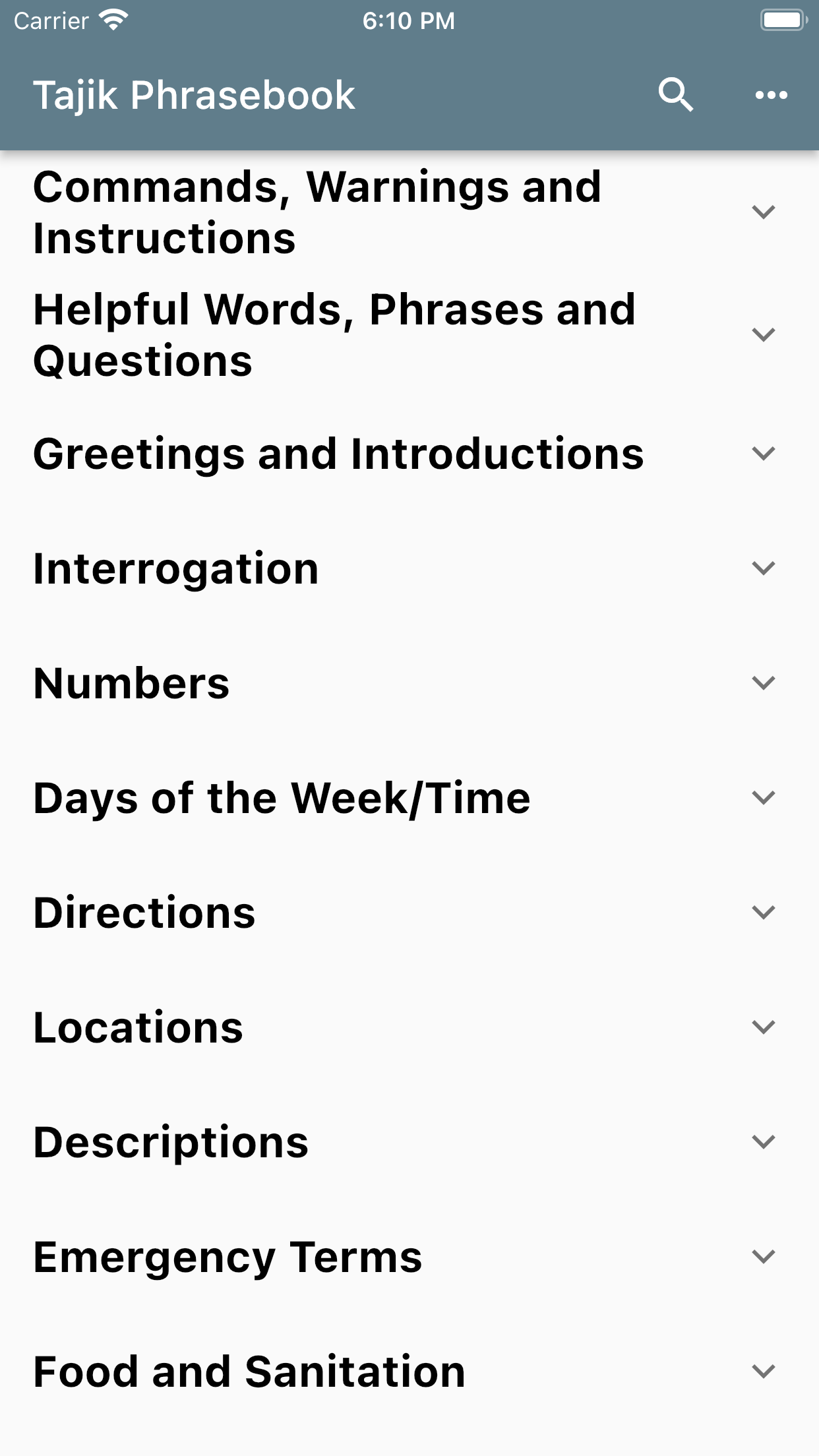 Tajik Phrasebook