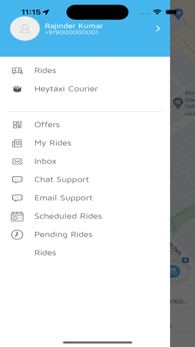 Hey Taxi App Screenshot