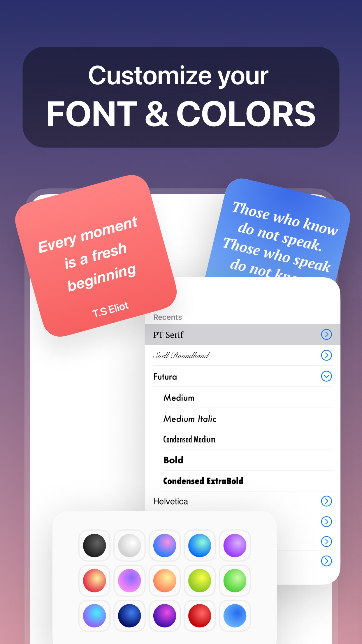 Screenshot do app Widget Quotes