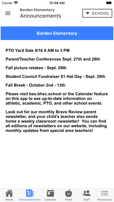 Borden Henryville School Corp Screenshot