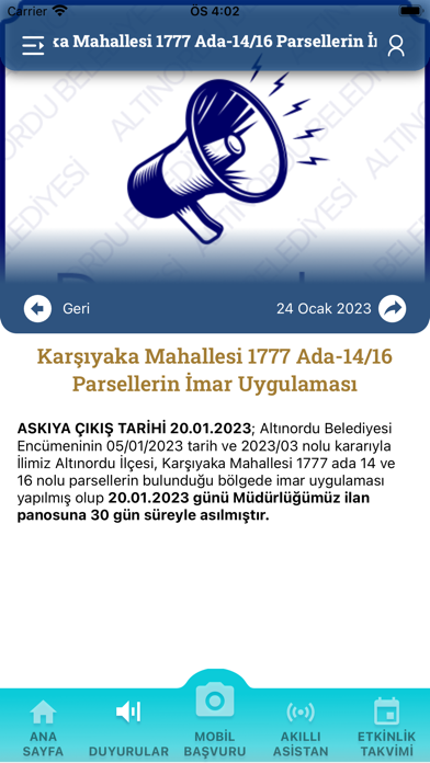 Altınordu Belediyesi Screenshot