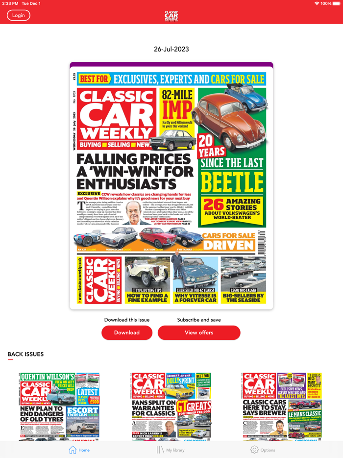 Classic Car Buyer - weekly