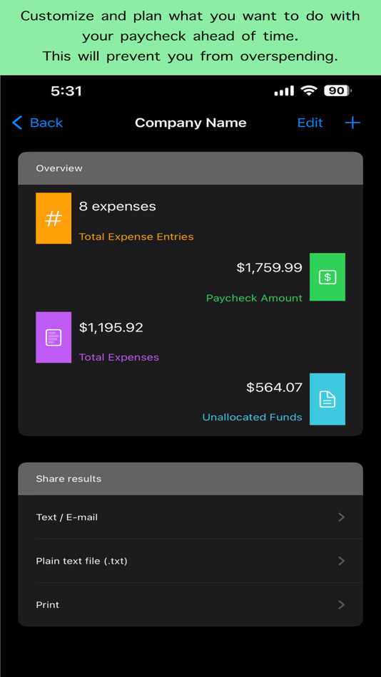 Paycheck Budget Plan - 1.1 - (macOS)