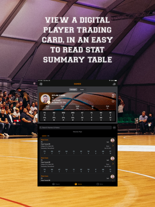 Basketball Simple Stats Keeper-skjermbilde