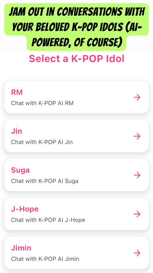 Chat with AI Kpop Idols - 1.1 - (iOS)