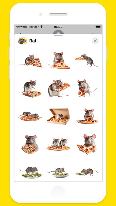 Rat Stickers: Pizza, Burger... Screenshot