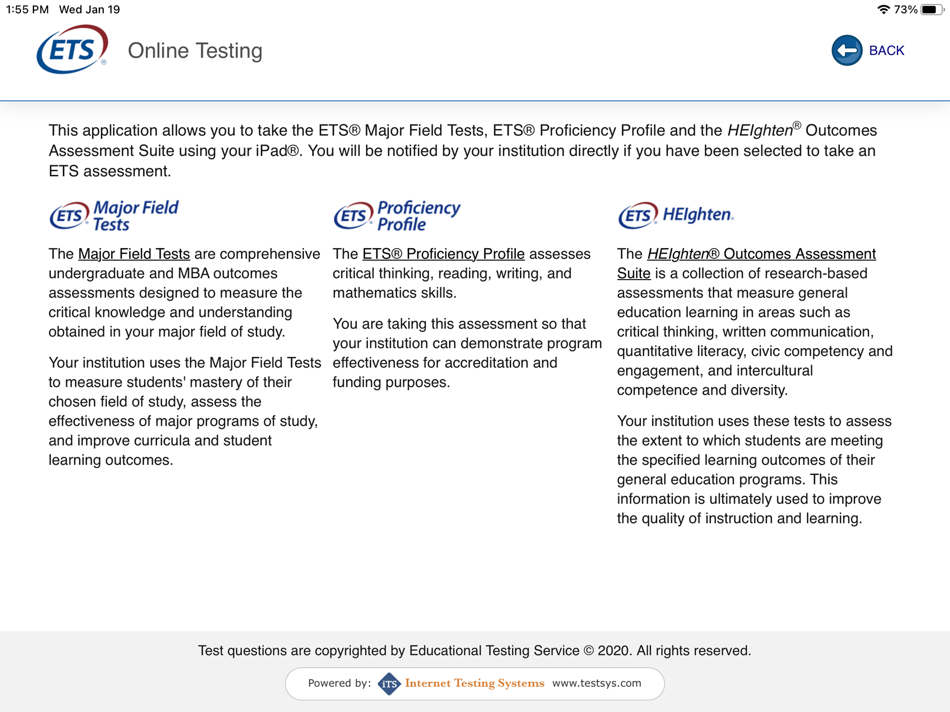 #2. ETS Online Testing (iOS) Podle: Internet Testing Systems (ITS)