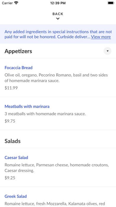 Pizzeria Lucca Screenshot