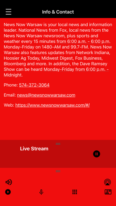 News Now Warsaw 1480AM-99.7FM Screenshot