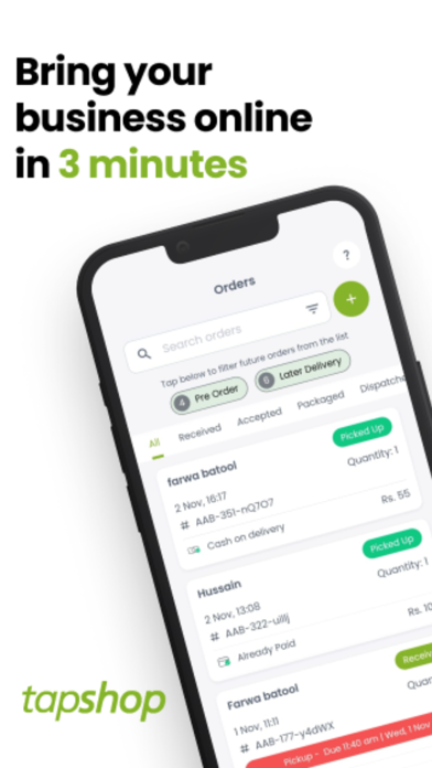 TapShop Ecommerce Screenshot