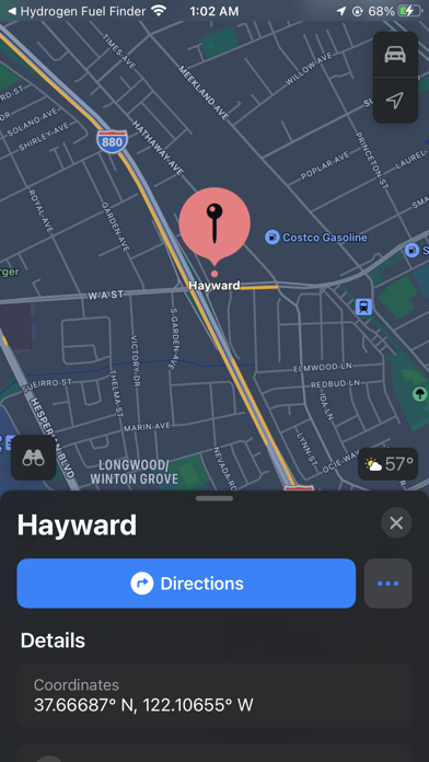 Hydrogen Fuel Finder Screenshot