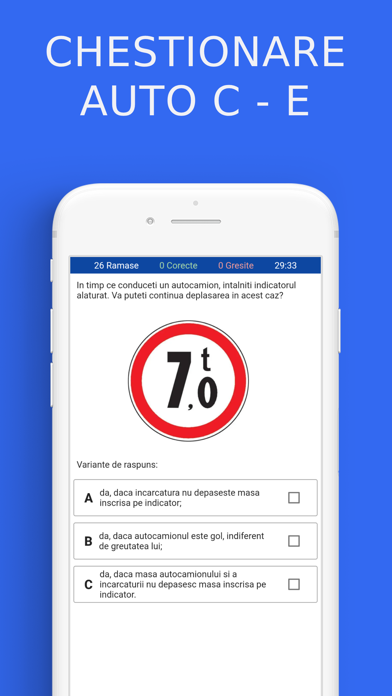 Chestionare auto categoria C E Screenshot