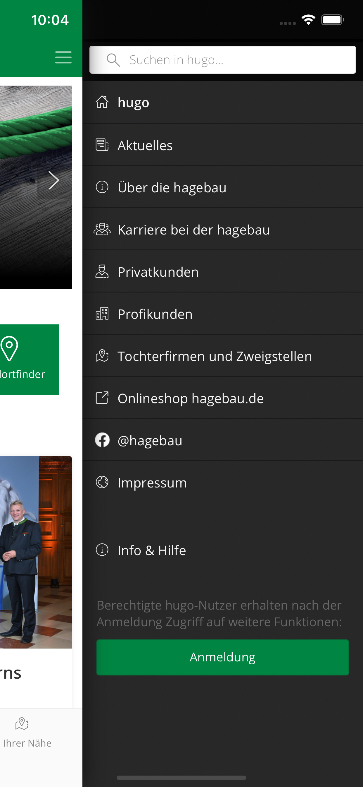 hugo – die hagebau-App