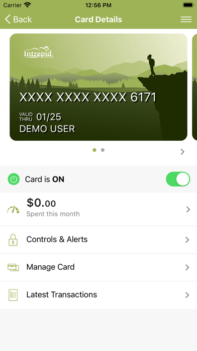 Intrepid CU CardControl Screenshot