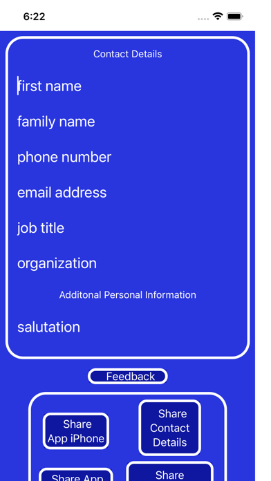 MyDetails Screenshot
