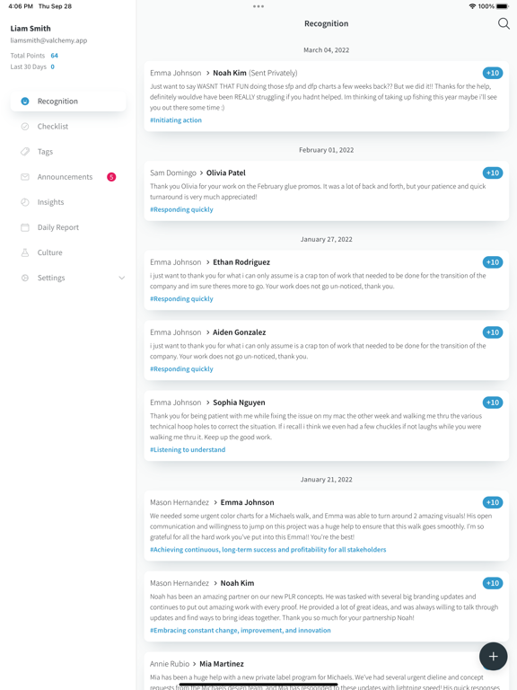 Valchemy iPad screenshot 1 - Business app