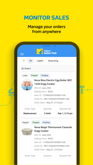Flipkart Seller Hub Screenshot