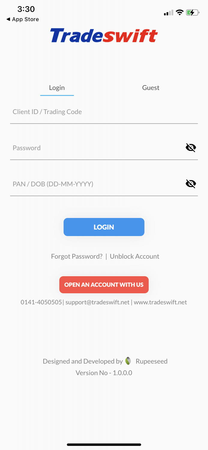 Tradeswift Mobile Trading App