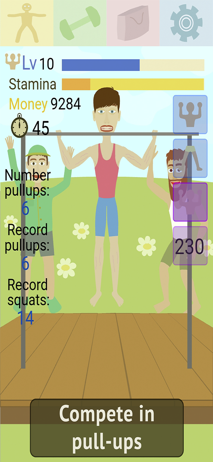 Muscle clicker Gym game