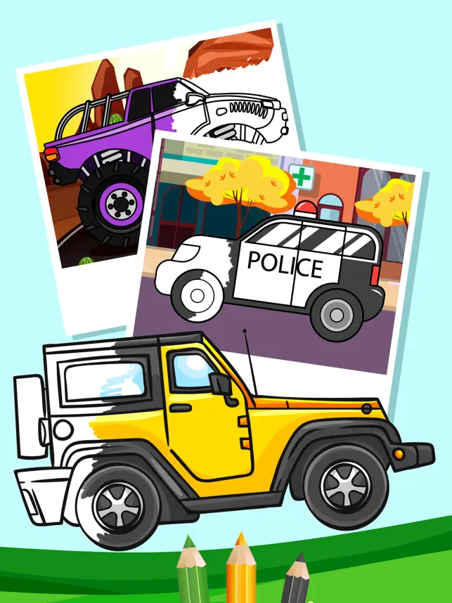 Magic Cars Coloring Pages Pack4+_3