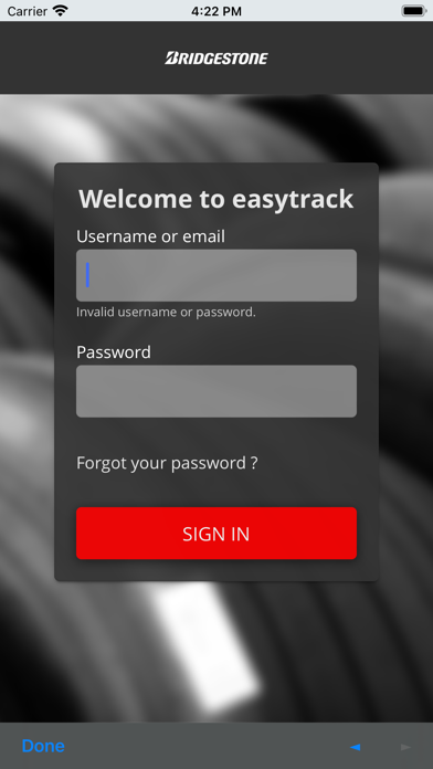 Bridgestone easytrack Screenshot