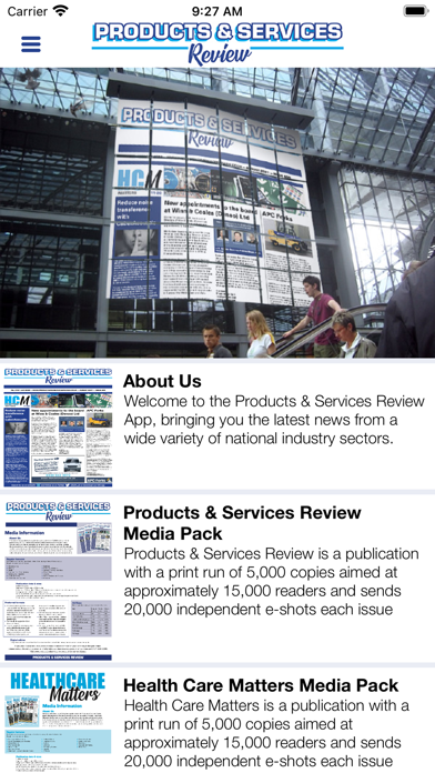 Products and Services Review Screenshot